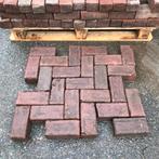350m2 Prachtig oud gebakken klinkers keiformaat rood paars, Gebruikt, Keramiek, Klinkers, DeStenenMan
