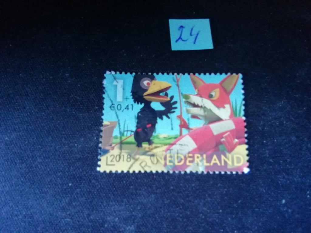 NEDERLAND DE RAAF, LOWIEKE DE VOS GESTEMPELD, Postzegels en Munten, Postzegels | Nederland, Ophalen of Verzenden, Na 1940, Gestempeld