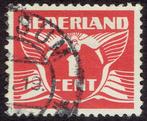 Nederland 1934, Vliegende duif, 1 cent, met watermerk., Postzegels en Munten, Verzenden, T/m 1940, Gestempeld