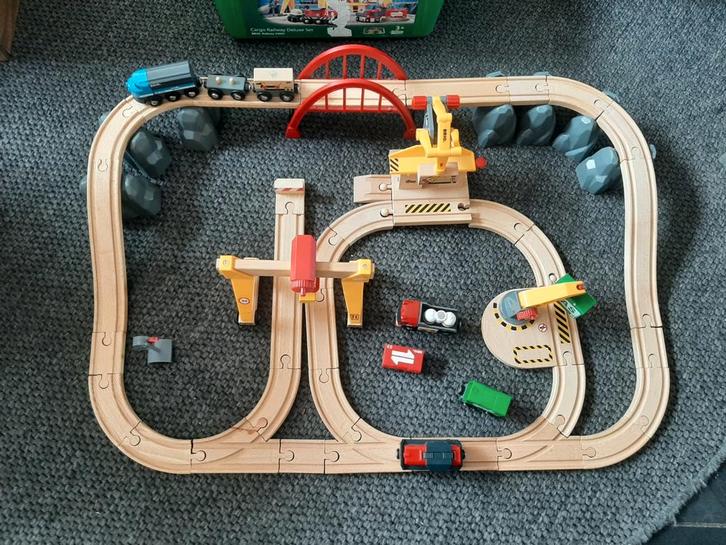 Brio 33097 Cargo Railway Deluxe Set, Kinderen en Baby's, Speelgoed | Houten speelgoed, Gebruikt, Ophalen of Verzenden