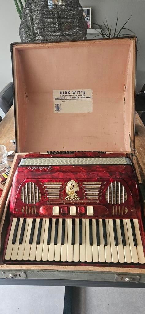 Oude Galanti accordeon 80 bas, Muziek en Instrumenten, Accordeons, Ophalen, Gebruikt, 80-bas, Overige merken