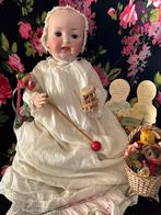 Grote antieke kestner pop met open gesloten mond, Ophalen of Verzenden