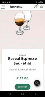 Nespresso glaasjes, Ophalen of Verzenden, Zo goed als nieuw