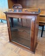 Antiek wand winkel vitrinekastje verzameling kastje, Huis en Inrichting, Kasten | Vitrinekasten, Antiek, Gebruikt, Glas, Minder dan 100 cm