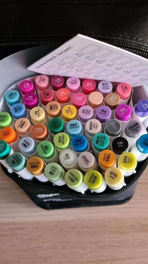 Ohuhu Markers (Prijs is per set), Hobby en Vrije tijd, Tekenen, Zo goed als nieuw, Potlood of Stift, Ophalen