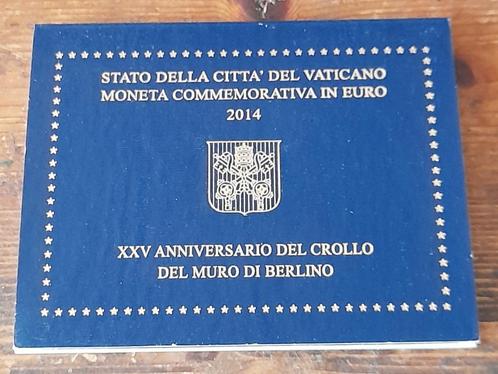 Vaticaanstad 2 euro 2014 BU Val van de Berlijnse muur folder, Postzegels en Munten, Munten | Europa | Euromunten, Setje, 2 euro