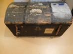 Antiek Hutkoffer, Scheepskoffer, Hutkoffer Hout met Metalen, Ophalen