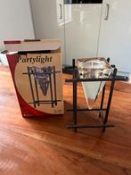 WAXINELICHT HOUDER INDUSTRIEEL GLAS METAAL, Huis en Inrichting, Woonaccessoires | Kandelaars en Kaarsen, Ophalen of Verzenden