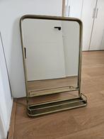 Prachtige gouden spiegel met plank, Huis en Inrichting, Woonaccessoires | Spiegels, Ophalen, Zo goed als nieuw, Rechthoekig, Minder dan 100 cm