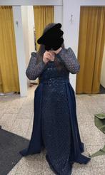 Avondjurk donkerblauw EU maat 48, Galajurk, Maat 46/48 (XL) of groter, Zo goed als nieuw, Verzenden