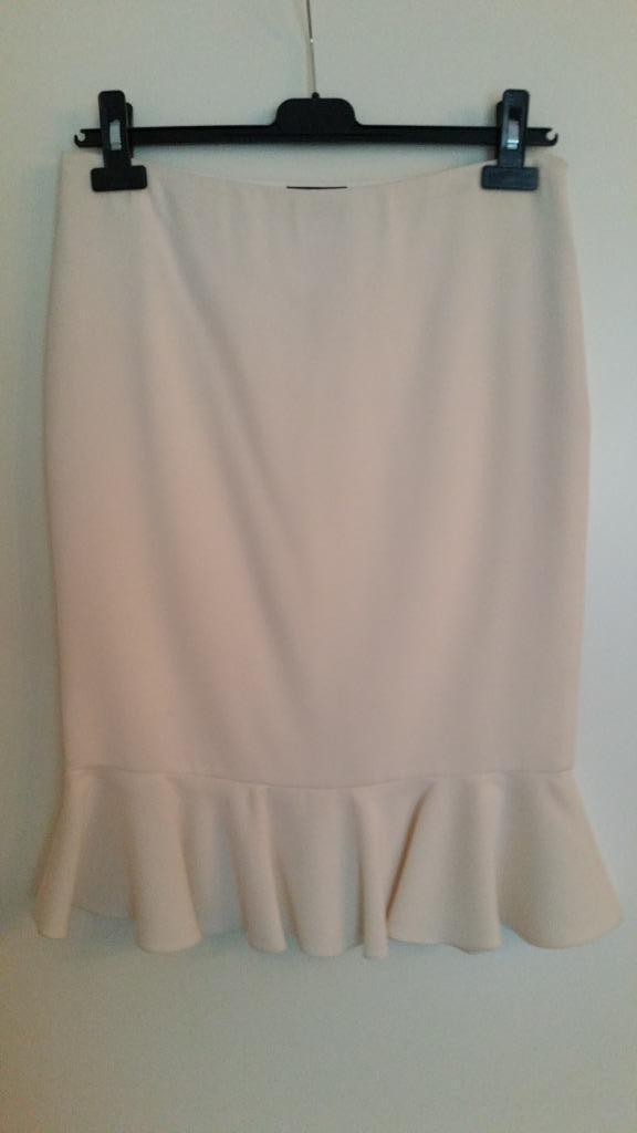 Rena Lange zijden rok crème/wit, Kleding | Dames, Rokken, Zo goed als nieuw, Maat 36 (S), Wit, Onder de knie, Ophalen of Verzenden