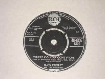 Elvis Presley    Where Do you Come From  UK     Orgineel  beschikbaar voor biedingen