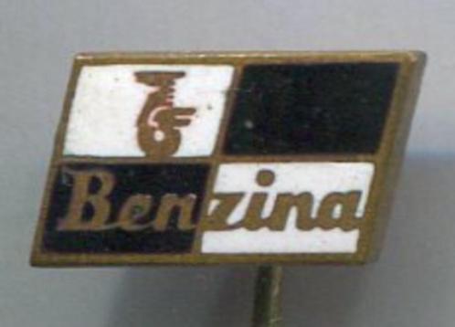 Benzina zwart/wit email op koper brandst0f speldje ( G_013a), Verzamelen, Speldjes, Pins en Buttons, Zo goed als nieuw, Speldje of Pin