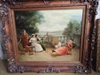 Olieverfschilderij Dames op Balkon, Ophalen