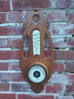 Jugendstill barometer, eikenhouten wandplaat., Verzenden