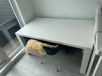 Eettafel wit hoogglans 120 cm, Ophalen, Gebruikt, 100 tot 150 cm, 50 tot 100 cm