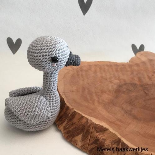 Handgemaakte knuffel zwaan, Kinderen en Baby's, Speelgoed | Knuffels en Pluche, Nieuw, Overige typen, Ophalen of Verzenden
