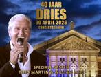 40 jaar Dries concert 2 tickets Rang 1, Tickets en Kaartjes, Twee personen, April, Levenslied