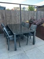 Eettafel met 6 stoelen inc kussens, Tuin en Terras, Ophalen, Gebruikt, Eettafel, 6 zitplaatsen