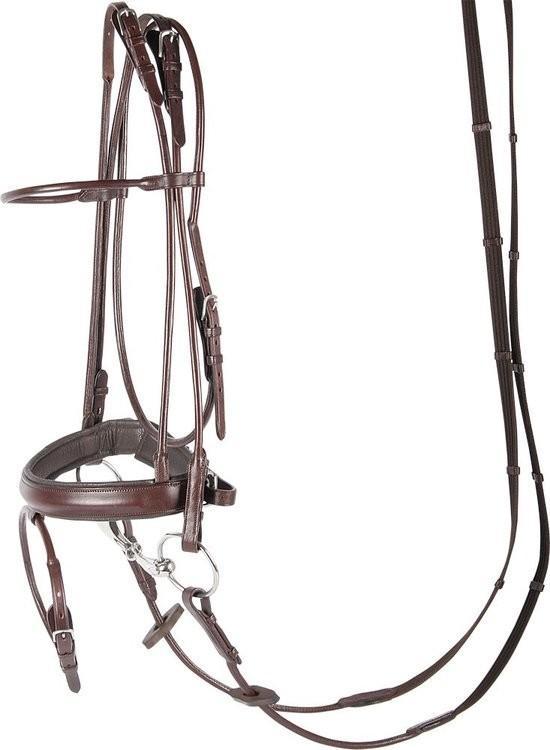 Harry's horse luxe rondgenaaid hoofdstel bruin cob, Dieren en Toebehoren, Paarden en Pony's | Hoofdstellen en Tuigage, Gebruikt