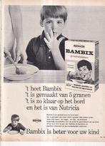 retro reclame 1968 Nutricia Bambix zo klaar op 't bord, Overige typen, Ophalen of Verzenden