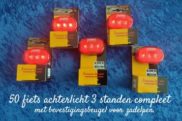 Partij handel 50 fiets achterlichten met 3 standen * BIEDEN  beschikbaar voor biedingen