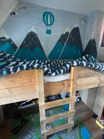 Steigerhouten Halfhoogslaper 1-persoons + Matras, Ophalen, Gebruikt, Halfhoogslaper