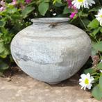 Vintage bloempot uit Nepal, 2 stuks, Gebruikt, Minder dan 60 cm, Rond, Ophalen of Verzenden