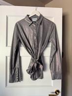 Est’Seven zilveren blouse met tailleband/koord in maat L, Ophalen of Verzenden, Zo goed als nieuw, Maat 42/44 (L), Grijs