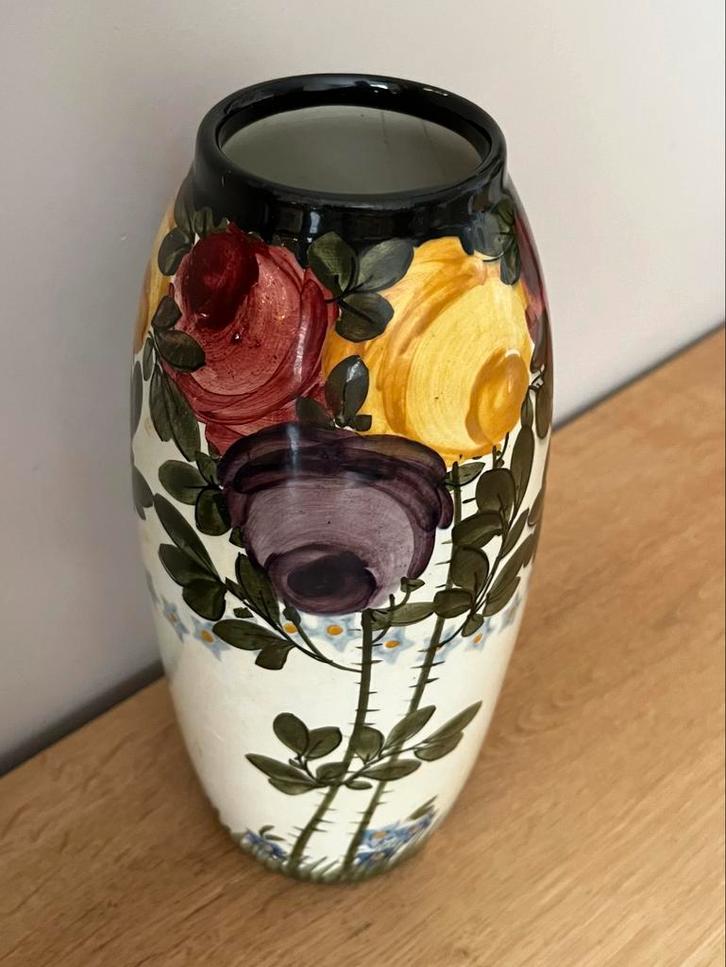 Art Nouveau Carsten Elmshorn Porseleinen Vaas - 1920, Antiek en Kunst, Antiek | Vazen, Ophalen of Verzenden