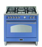 Lofra Rustica gasfornuis met 1-oven Lavendel Chroom, Ophalen, 60 cm of meer, Nieuw, 4 kookzones