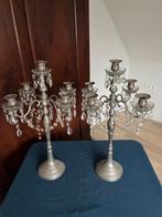 Riverdale Kandelaars zilver/kristal, Ophalen, Overige kleuren, 50 tot 75 cm, Zo goed als nieuw