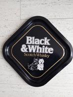 Vintage Black & White Whisky reclame dienblad blik, Verzamelen, Ophalen of Verzenden, Zo goed als nieuw