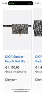 Dior saddle heup tas origineel, Ophalen of Verzenden