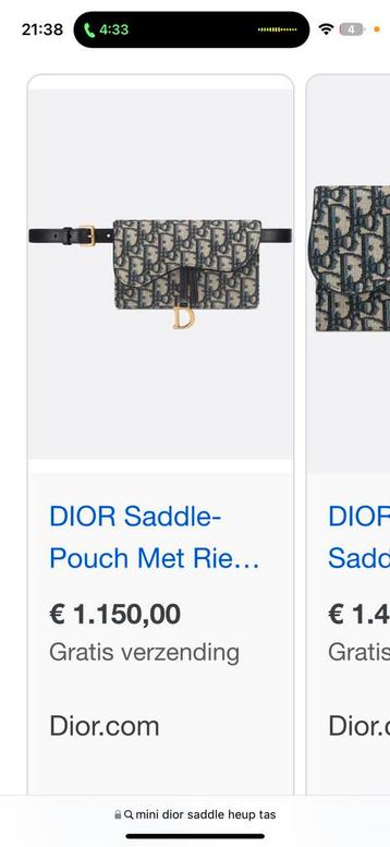 Dior saddle heup tas origineel beschikbaar voor biedingen