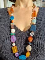 Vanoli lange collier / ketting met agaat en halfedelstenen, Daiva1973@hotmail.com, Vanoli, Overige kleuren, Amsterdam