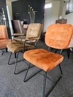 Eetkamerstoel velours koopmans metalen frame opruiming