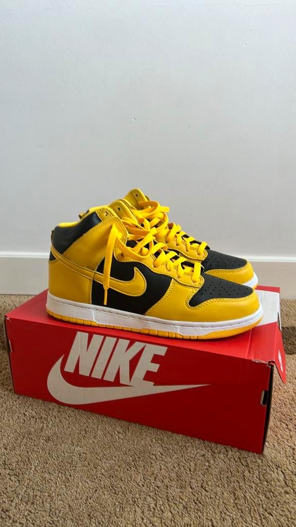Nike Dunk High Maize - Maat 42.5 - Zo Goed Als Nieuw, Kleding | Heren, Schoenen, Zo goed als nieuw, Sneakers of Gympen, Overige kleuren