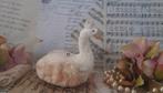 Sale!! Mooie brocante wattenpop Zwaan met kroonFeathertree, Antiek en Kunst, Ophalen of Verzenden