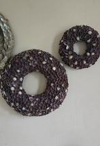Schelpenkrans Purpel, Huis en Inrichting, Woonaccessoires | Kransen, Ophalen of Verzenden, Nieuw