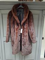 Splinternieuwe bruine faux fur bonte jas, Ophalen, Zo goed als nieuw, Maat 52/54 (L), Bruin