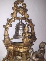 Zeldzame set cartelklok met barometer met draken, Antiek en Kunst, Antiek | Klokken, Ophalen of Verzenden