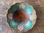 antieke cloisonné schaal met pauw, Antiek en Kunst, Antiek | Schalen, Verzenden
