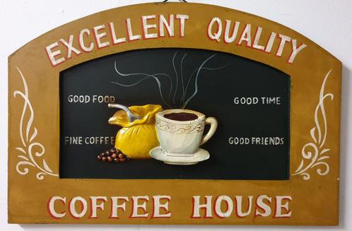 Coffee house excellent quality reclamebord van hout pubbord, Huis en Inrichting, Woonaccessoires | Wanddecoraties, Nieuw, Ophalen of Verzenden