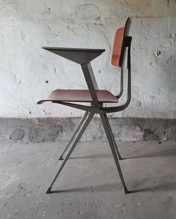 vintage result stoel friso kramer design, Huis en Inrichting, Stoelen, Gebruikt, Eén, Hout, Metaal, Overige kleuren, Ophalen