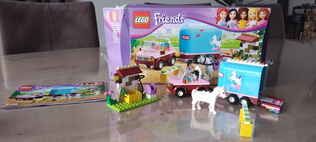 Lego Friends 3186 Emma's Paardentrailer - Compleet met doos, Kinderen en Baby's, Speelgoed | Duplo en Lego, Ophalen of Verzenden