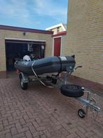 DIESEL RUBBING TENDER 270 MET MOTOR EN TRAILER, Watersport en Boten, Sloepen, Overige materialen, Buitenboordmotor, Zo goed als nieuw