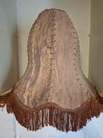 Vintage leren lampenkap met franjes, Huis en Inrichting, Gebruikt, 25 tot 50 cm, Vintage, Ophalen of Verzenden