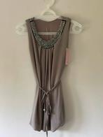 NIEUW beige bruine top met kralen maat S, Verzenden, Beige, Nieuw, Maat 36 (S)