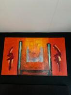 Marianne vd Wijngaard Schilderij - Wegens Emigratie, Antiek en Kunst, Ophalen of Verzenden